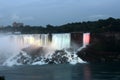 American Niagara Falls at night Royalty Free Stock Photo