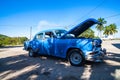 American Oldtimer in Cuba parked Royalty Free Stock Photo