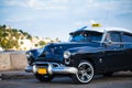 American Oldtimer in Cuba Taxi Royalty Free Stock Photo