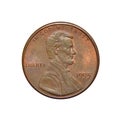 American one cent coin 1995 Royalty Free Stock Photo