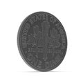 American one Dime coin isolated on white. 3D illustration Royalty Free Stock Photo