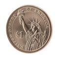 American One Dollar coin Royalty Free Stock Photo
