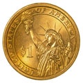 American one dollar coin Royalty Free Stock Photo