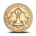 American one dollar coin with the statue of liberty Royalty Free Stock Photo