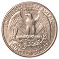 American one quarter coin Royalty Free Stock Photo