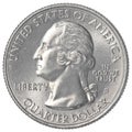 American one quarter coin Royalty Free Stock Photo