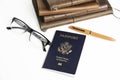 American Passport With Travel Items