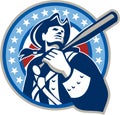 American Patriot Baseball Bat Retro Royalty Free Stock Photo