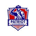 American patriot logo design template