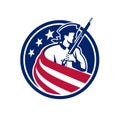 American Patriot USA Flag Icon Royalty Free Stock Photo