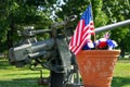 American Patriotism - Flag and Gun Royalty Free Stock Photo