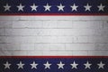 American patriotism themed design painted on a wall Royalty Free Stock Photo