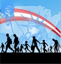 American people immigration Royalty Free Stock Photo