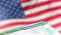 American permanent resident card, immigration concept Royalty Free Stock Photo