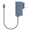 American phone charger icon cartoon . Cell power