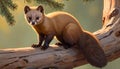 American Pine Marten Martes americana omnivore animal