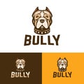 American Pitbull terrier face logo, Bully symbol with some variations