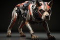 American police dog robot. Innovative fight against crime. Generative AI Royalty Free Stock Photo