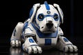 American police dog robot. Innovative fight against crime. Generative AI Royalty Free Stock Photo