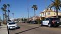 American police patrol car, squad, interceptor or cruiser, 911 auto vehicle. California USA Royalty Free Stock Photo