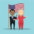 American politians together. Royalty Free Stock Photo