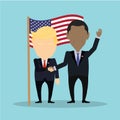 American politians together. Royalty Free Stock Photo