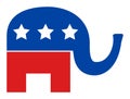 Vector American Political Elephant Flat Icon Image Royalty Free Stock Photo