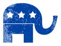 American Political Elephant Scratched Icon Image