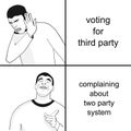 American politics meme - voting third party Royalty Free Stock Photo