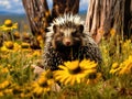 American porcupine quills defense wildlife Royalty Free Stock Photo