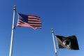 American and POW/MIA Flags Royalty Free Stock Photo