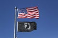American and POW/MIA flags