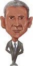 American President Barack Obama Caricature