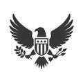 American Presidential National Eagle Sign on White Background. Vector Royalty Free Stock Photo