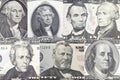 American presidents set portrait on dollar bill