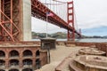 American Pride Golden Gate Bridge & Fort Point Roof Top Royalty Free Stock Photo