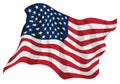 American Pride USA Flag Waving Isolated Vector Illustration Royalty Free Stock Photo