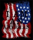 American print tees or poster and background