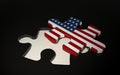 American Puzzle Piece - Flag of USA. Royalty Free Stock Photo