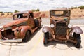 American Rat Rod Truck on the gas station Royalty Free Stock Photo