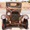 American Rat Rod Truck on the gas station Royalty Free Stock Photo