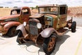 American Rat Rod Truck on the gas station Royalty Free Stock Photo