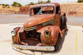 American Rat Rod Truck on the gas station Royalty Free Stock Photo