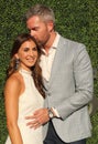 American real estate salesperson and reality television star Ryan Serhant R and Emilia Bechrakis attend US Open 2016 opening