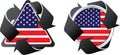 American recycling buttons Royalty Free Stock Photo