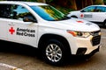 American Red Cross white emergency and relief vehicle