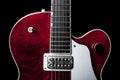 American Red Electric Guitar Royalty Free Stock Photo