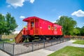 American red wagon park of Tomball Royalty Free Stock Photo