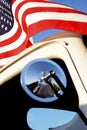 American Red White and Blue Flag Waving Vintage Classic 1950s Pi Royalty Free Stock Photo