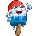 American Red White and Blue Popsicle Cartoon Character